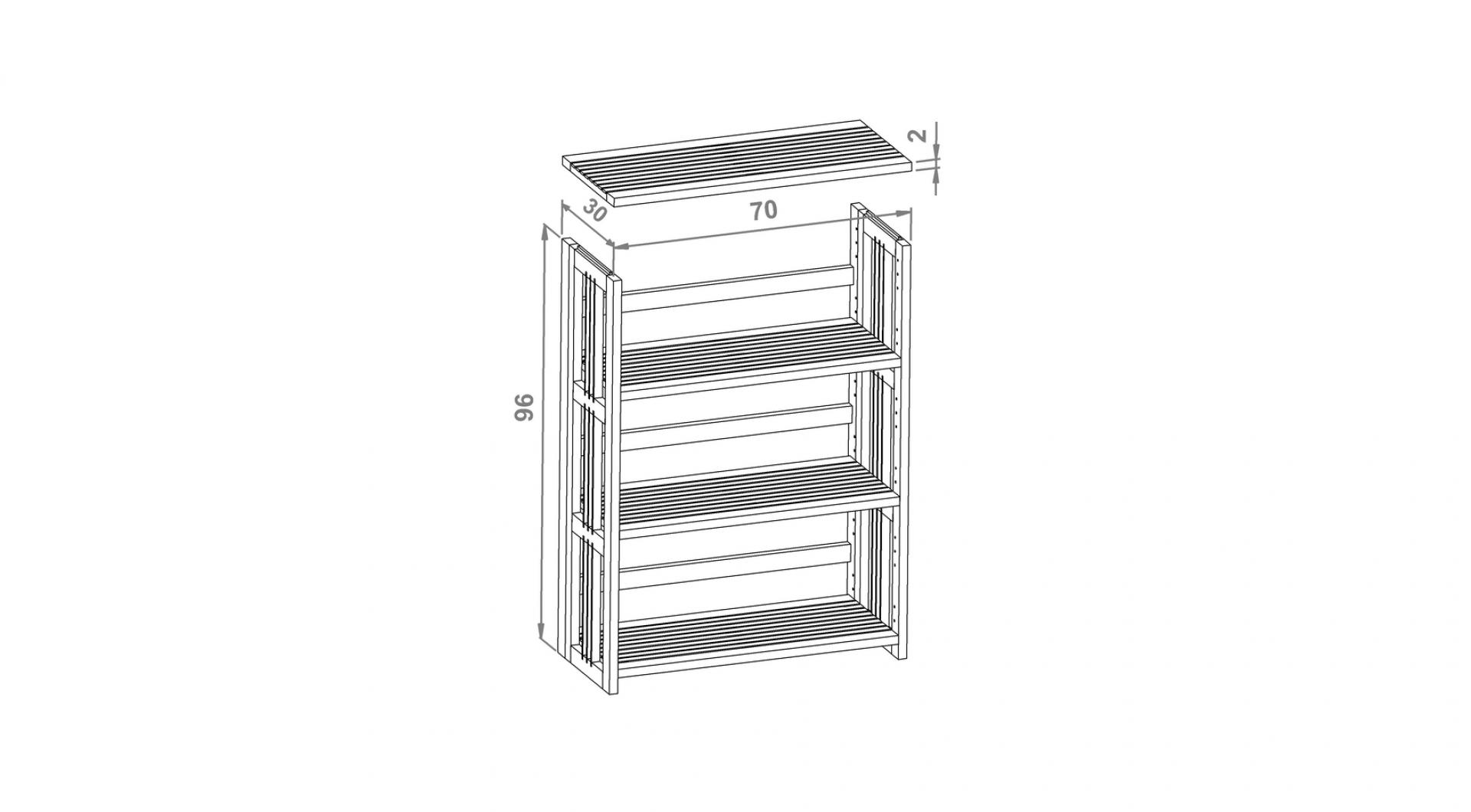 Ilan shelf-rack - dimensions
