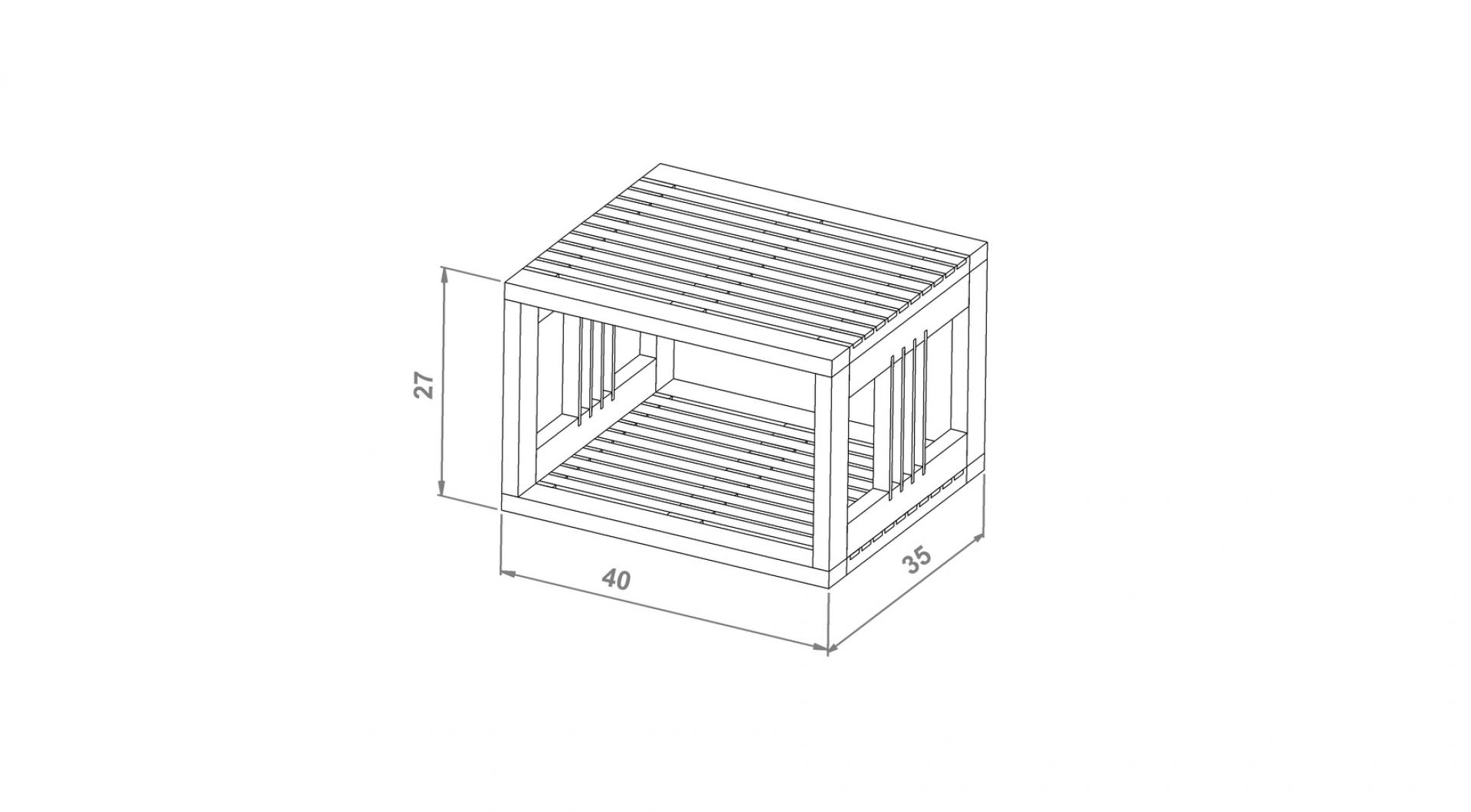 Dimensions table de chevet - Layla - basse